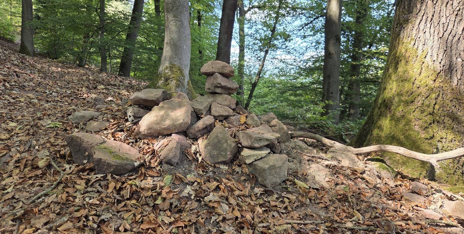 Steinhaufen am Wegrand